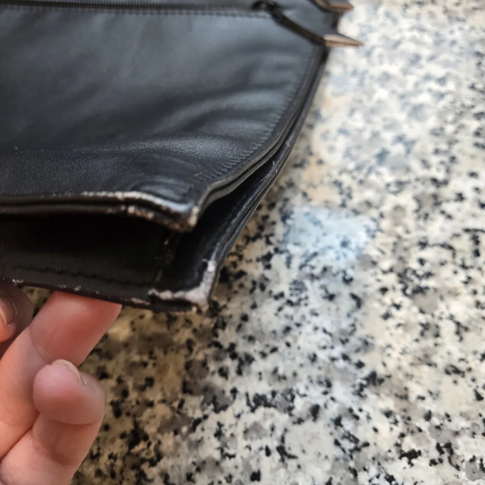 ​Vintage Professional Black Leather Document Clutch | Portfolio Case